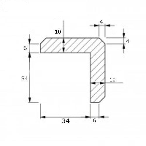 Rohová lišta L profil - nastavovaný smrk