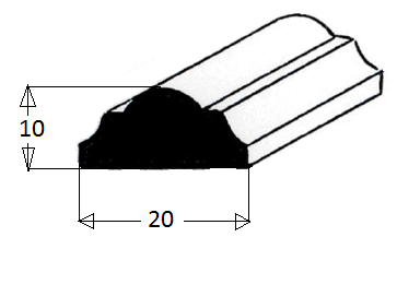 Profilová lišta schodkový profil - smrk