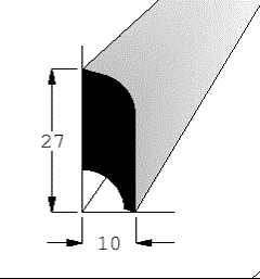 Podlahová lišta vykrojený profil - nastavovaná borovice / smrk