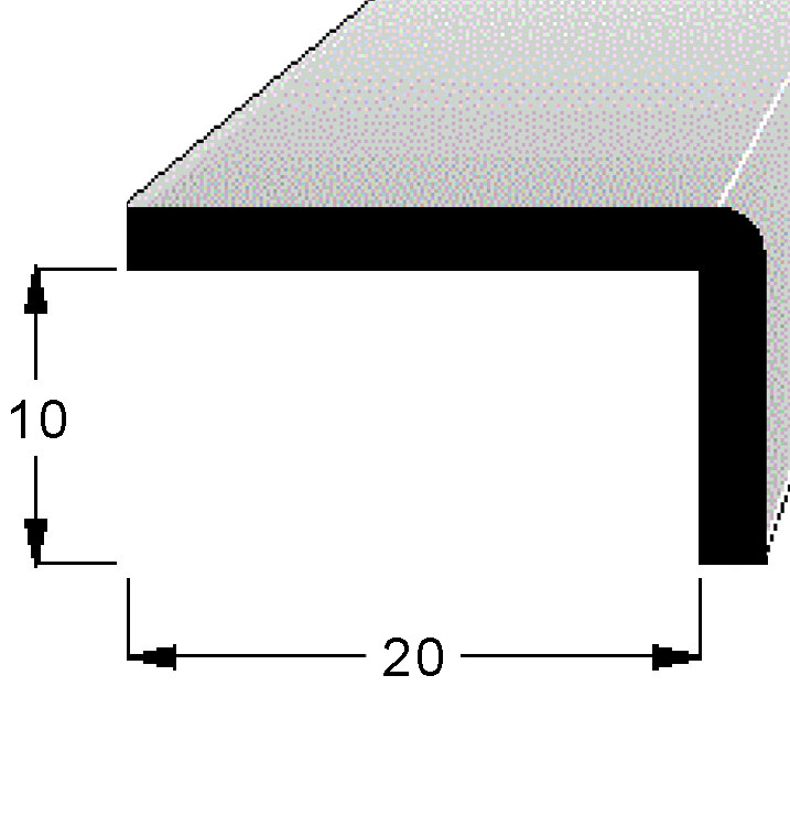 Rohová lišta L profil 1 oblá hrana - smrk