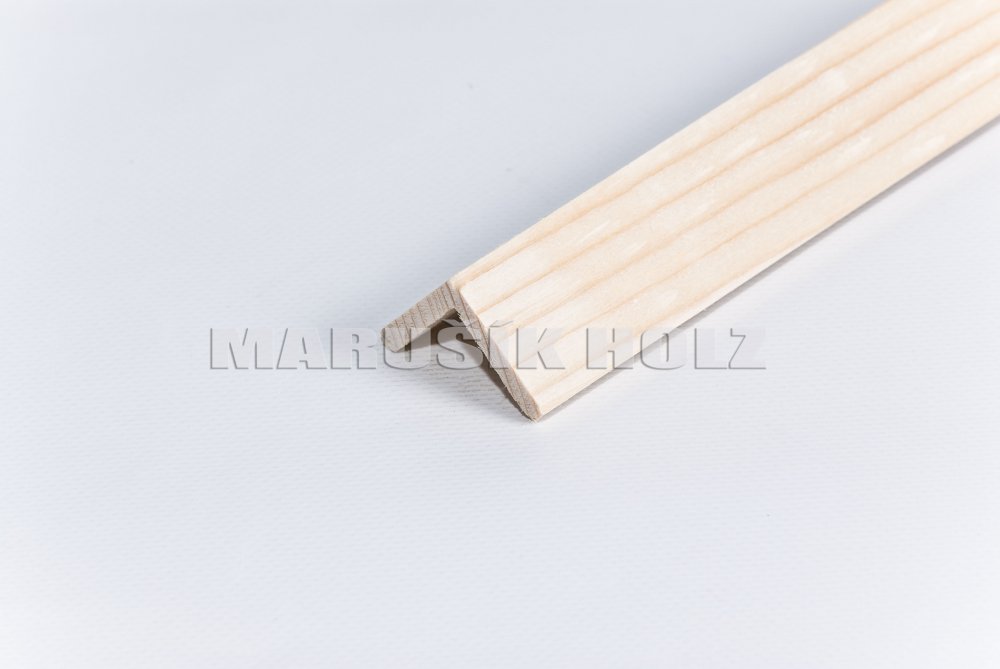 Rohová lišta L profil 2 oblé hrany - smrk