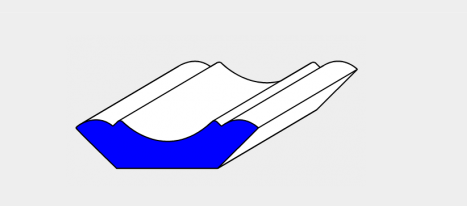 Profilová lišta žlábkový profil - buk