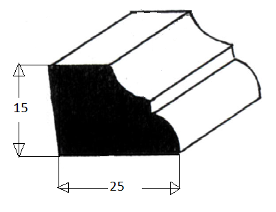 Podlahová lišta profil se schodem - smrk